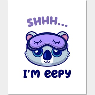 Sleepy Koala: Embracing the 'I'm Eepy' Baby Talk Trend Posters and Art